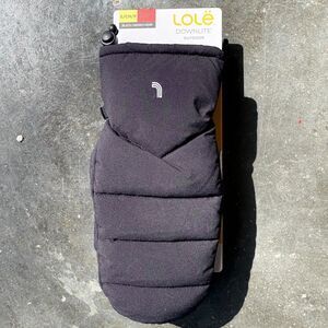 LOLE Women's Down Puffer Mittens Black Medium Insulated New With Tags